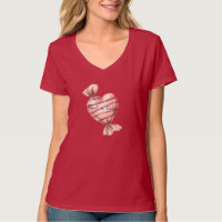 Sweet as Candy Pink Red Stripes Heart