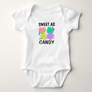 Sweet As Candy Valentine's Day Baby Bodysuit