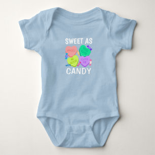 Sweet As Candy Valentine's Day Baby Bodysuit
