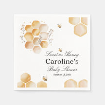 Sweet as Honey Bee Baby Shower Napkins