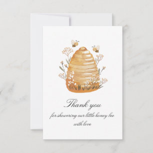 Sweet as Honey Bee Baby Shower Thank You Card