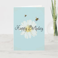 Sweet as Honey Birthday Card | Cute Bee & Daisy