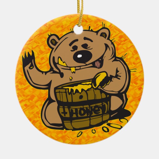 Sweet As Honey Ceramic Tree Decoration (Front)