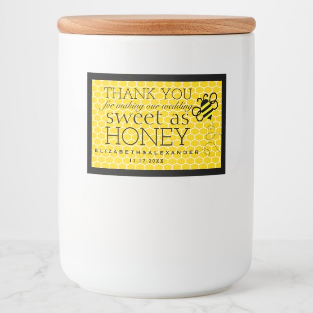 Sweet As Honey Custom Guest Favour Label (Front)