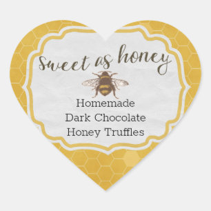 Sweet As Honey Heart Sticker