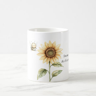 Sweet as Honey Sunflower Bee Coffee Mug