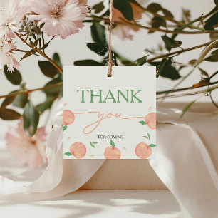 Sweet As Peach Birthday Favour Tags