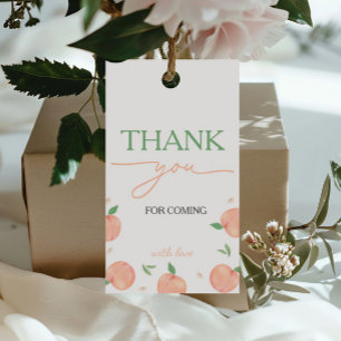 Sweet As Peach Birthday Gift Tags