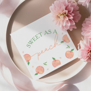 Sweet As Peach Birthday Napkin