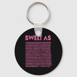 Sweet As Pi 3.14 Math Geek Teacher 3.14 Pi Day Key Ring