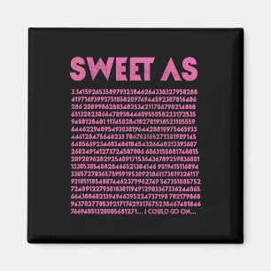 Sweet As Pi 3.14 Math Geek Teacher 3.14 Pi Day  Magnet