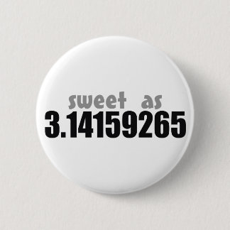 Sweet as Pi 6 Cm Round Badge