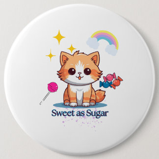 Sweet as Sugar Cat- Button