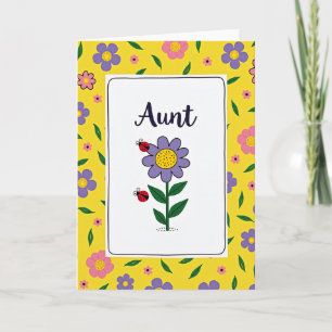 Sweet Aunts Day Flower Card