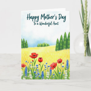 Sweet Aunts Day Meadow Card