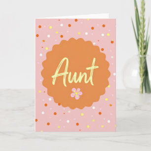 Sweet Aunts Orange Emblem Card
