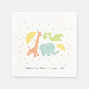 Sweet Baby Animals Baby Shower Napkin