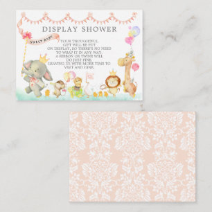 Sweet Baby Animals Parade Baby Shower Gift Display Enclosure Card