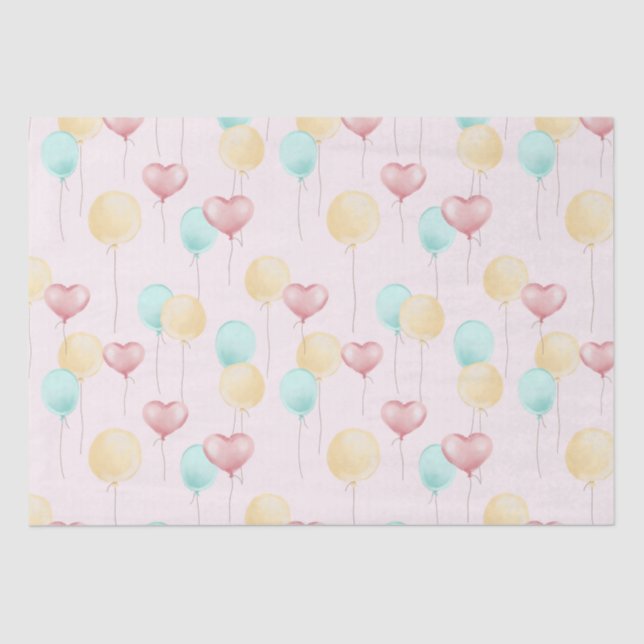 Sweet Baby Balloons Tissue Paper (Front)