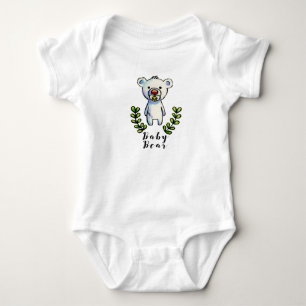Sweet Baby Bear Illustration Bodysuit