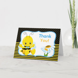 Sweet Baby Bee Boy Thank You Card
