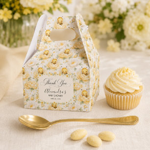 Sweet Baby Bee Floral Yellow Watercolor  Favour Box