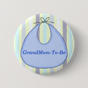 Sweet Baby Bib Shower Grandmother Pin Button