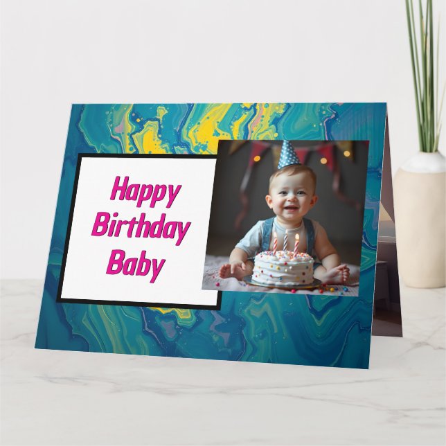 Sweet Baby Birthday Card – Instant Download (Front)