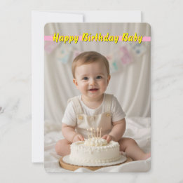 Sweet Baby Birthday Card – Instant Download
