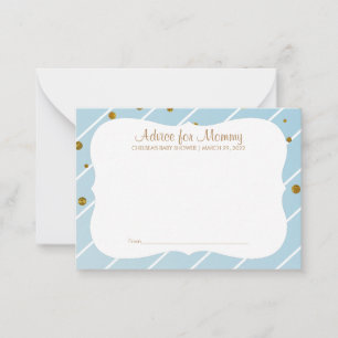 *Sweet Baby Blue and Gold Confetti - Advice Card