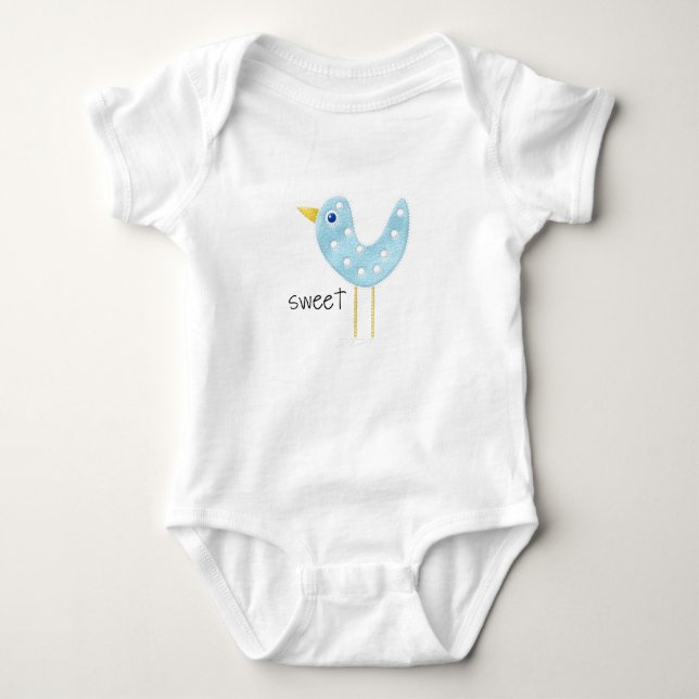 Sweet Baby Blue Bird Bodysuit (Front)
