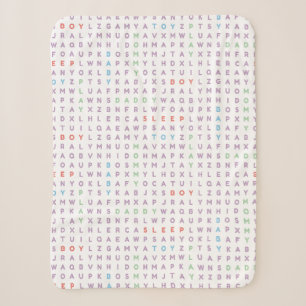 Sweet Baby Boy Alphabet ABCs Rich Warm Colours Sherpa Blanket