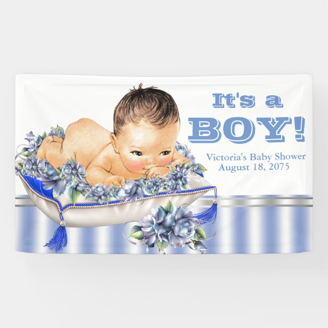Sweet Baby Boy Baby Shower Banner (Horizontal)