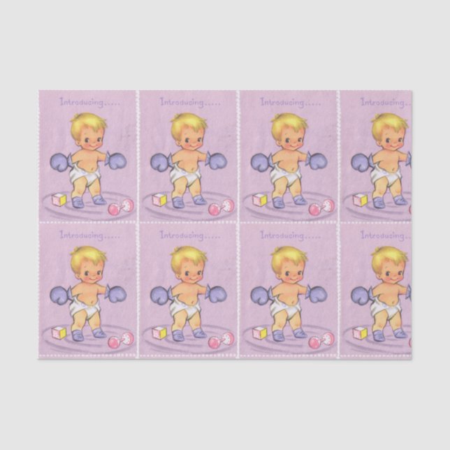 Sweet Baby Boy Tissue Paper (Front)