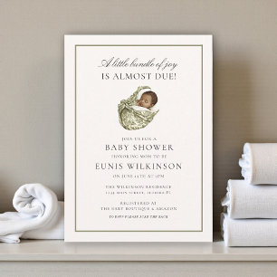 Sweet baby bundle gender neutral baby shower invitation