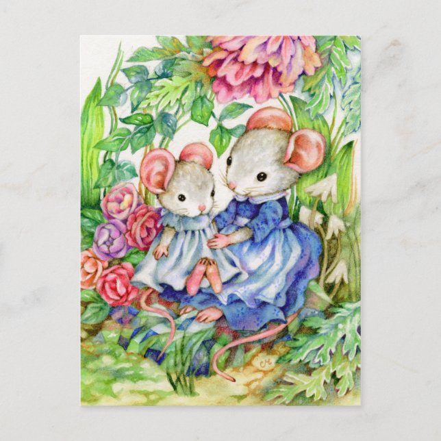 Sweet Baby - Cute Mouse Art Postcard (Front)