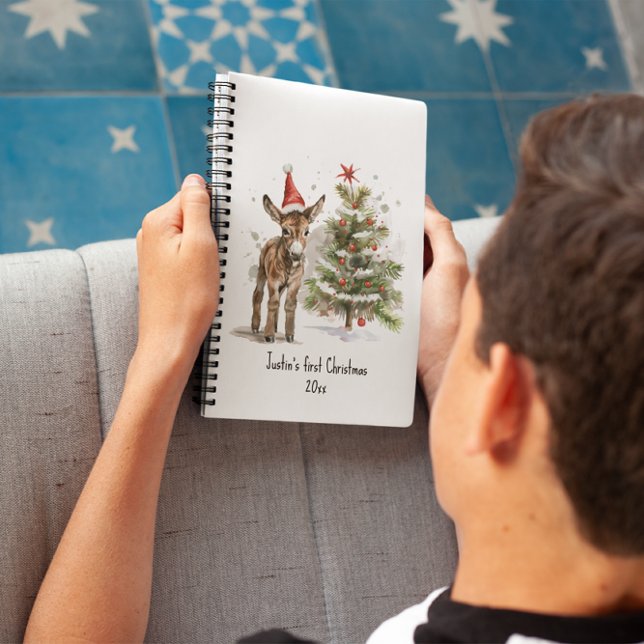 Sweet Baby Donkey's First Christmas, custom  Notebook (Creator Uploaded)
