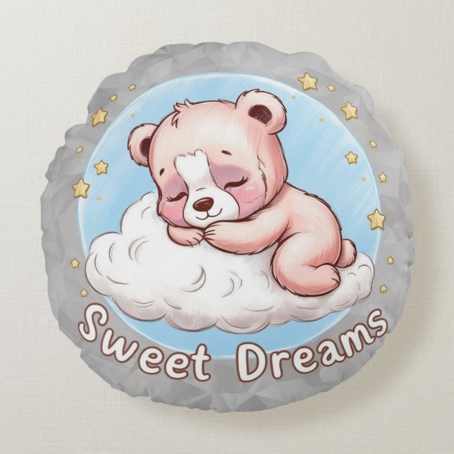 Sweet Baby Dreams Round Cushion (Front)