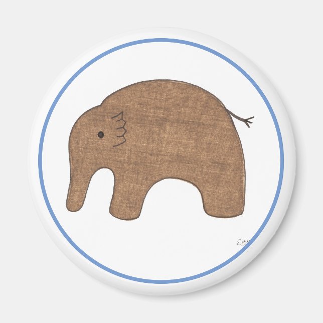 Sweet Baby Elephant Art Magnet-Erin Brie Art Magne Magnet (Front)