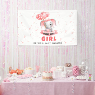 Sweet Baby Elephant Baby Shower Banner