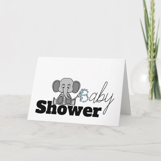 Sweet Baby Elephant, Baby Shower Invitation (Front)