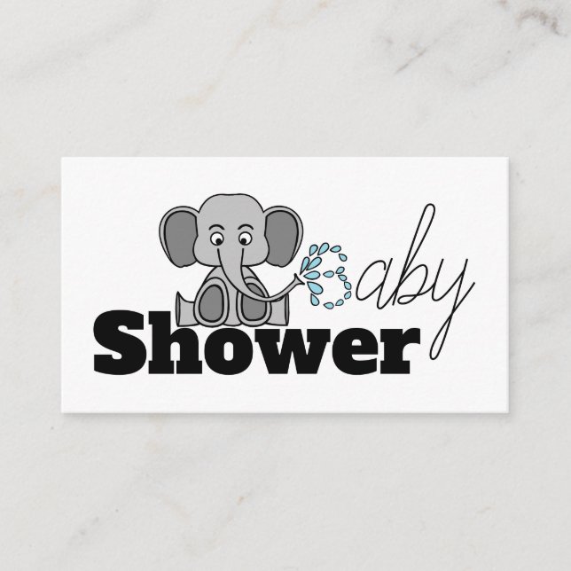 Sweet Baby Elephant, Baby Shower Ticket Invitation (Front)