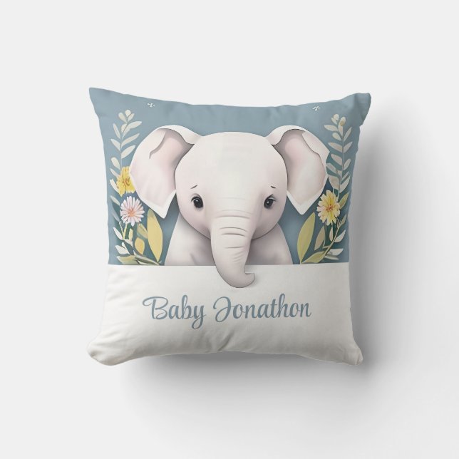 Sweet Baby Elephant Cushion (Front)