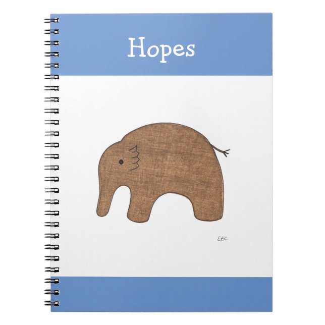 Sweet Baby Elephant Notebook-Erin Brie Art Noteboo Notebook (Front)