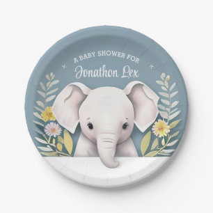Sweet Baby Elephant Paper Plate