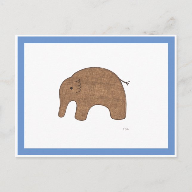 Sweet Baby Elephant Postcard (Front)