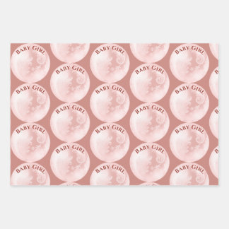 Sweet Baby Girl Baby Shower Wrapping Paper Sheet