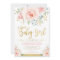 Sweet Baby Girl Blush Pink Gold Floral Baby Shower