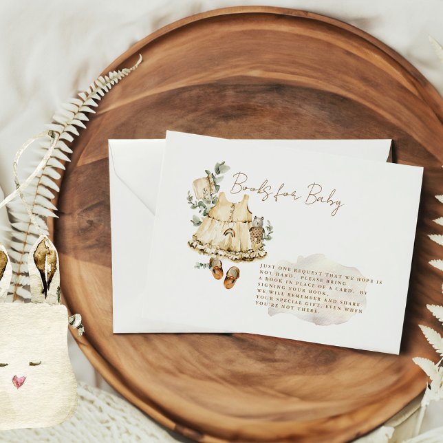 Sweet Baby Girl Boho Books For Baby Enclosure Card (Creator Uploaded)