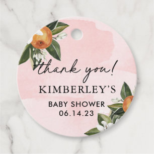Sweet Baby Girl Clementine Girl BABY Shower Party  Favour Tags
